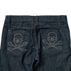 New Royal Bones Jeans Size Junior's/Women's 3 Skull Pockets Straight Leg
